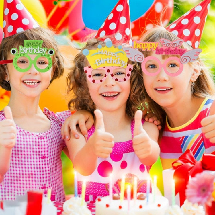 2 PCS Funny Glasses Birthday Party Cartoon Decoration Photo Props, Shape: Blue Letters
