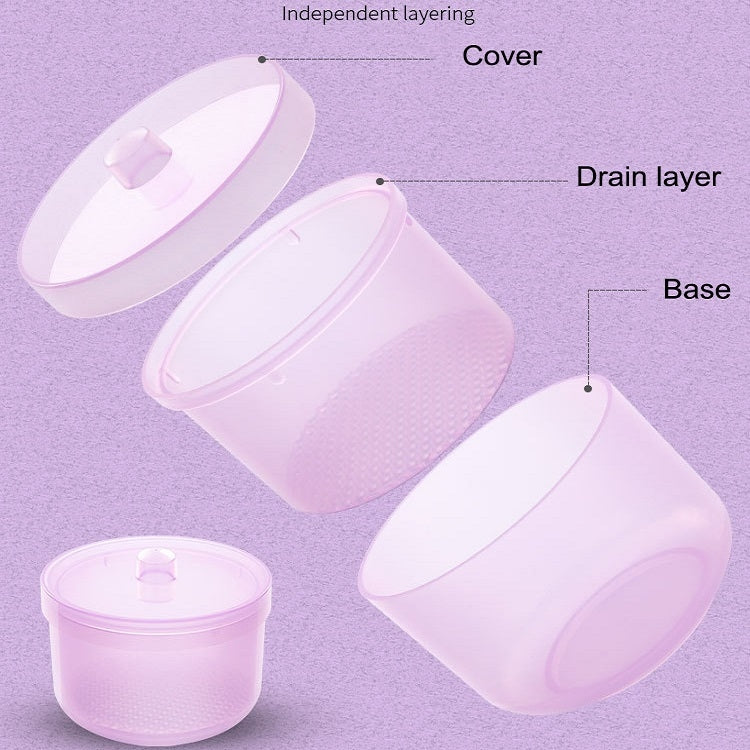 3 PCS Nail Polisher Can Be Soaked And Drained Cleaning Disinfection Box