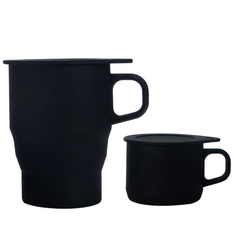 350ML Silicone Folding Water Cup with Lid and Straw