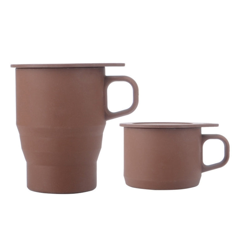 350ML Silicone Folding Water Cup with Lid and Straw