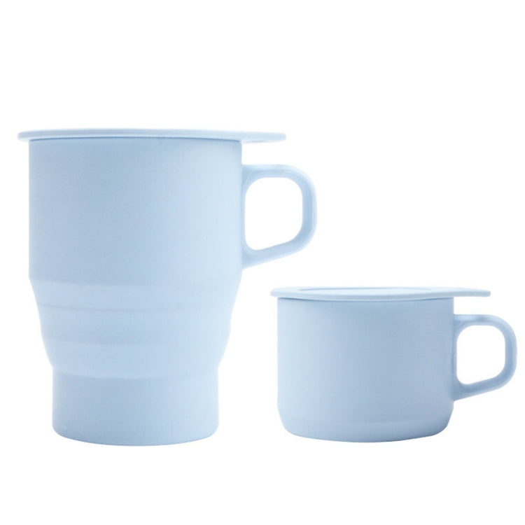 350ML Silicone Folding Water Cup with Lid and Straw