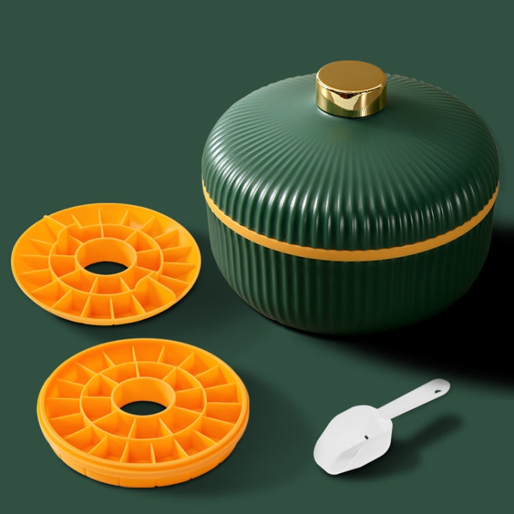 Household Ice Making Ice Storage Box Silicone Ice Tray Ice Cube Mold, Color: Green 2 Layer