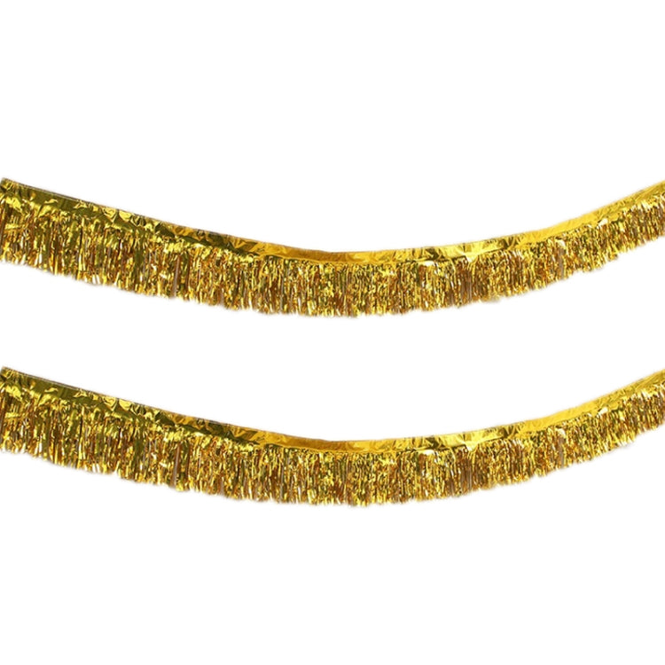 2 PCS Rain Silk Color Strip Pull Flag Wedding Party Ceiling Decoration