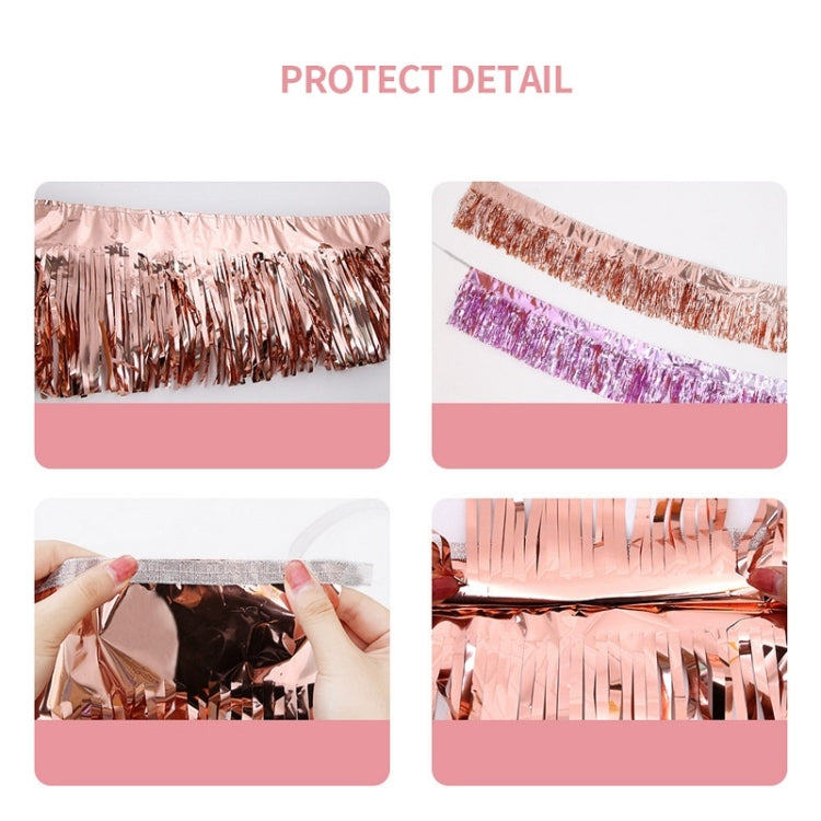 2 PCS Rain Silk Color Strip Pull Flag Wedding Party Ceiling Decoration