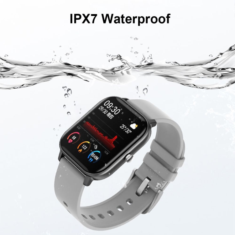 P8 1.4 Inch Heart Rate Blood Pressure Monitoring Smart Watch, Color: Black