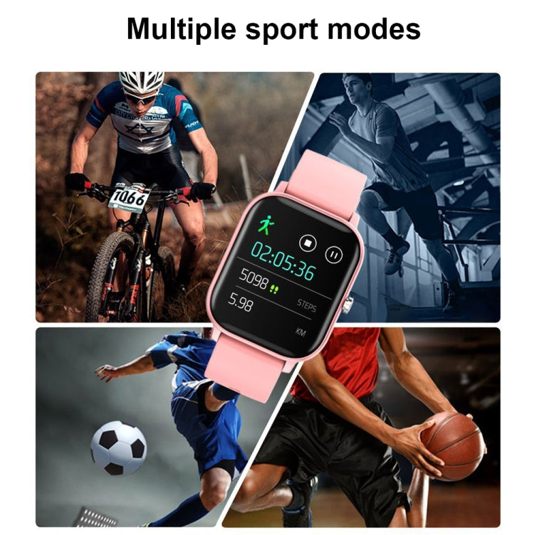 P8 1.4 Inch Heart Rate Blood Pressure Monitoring Smart Watch, Color: Silver Gray