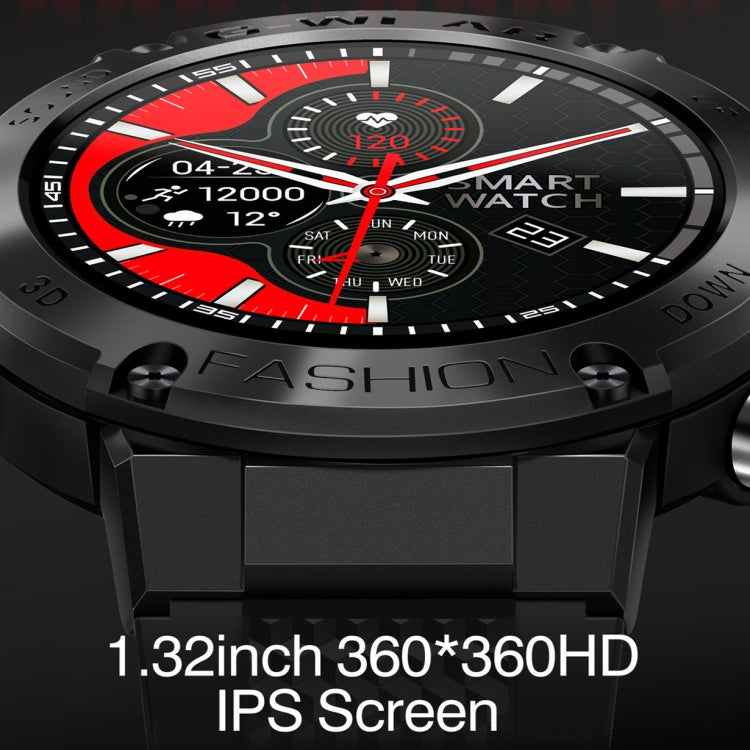 K28H 1.32 Inch Heart Rate/Blood Pressure/Blood Oxygen Monitoring Watch, Color: Silver Three