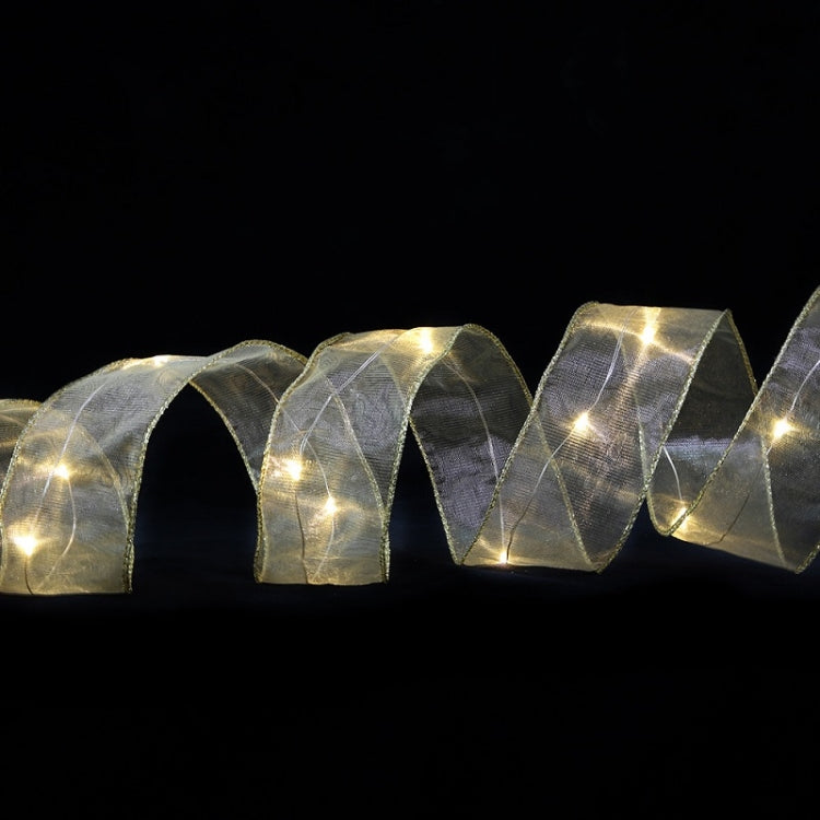 Christmas Ornament Double Light Board Yarn Ribbon String Lights, Specification: