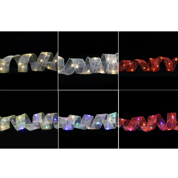 Christmas Ornament Double Light Board Yarn Ribbon String Lights, Specification: