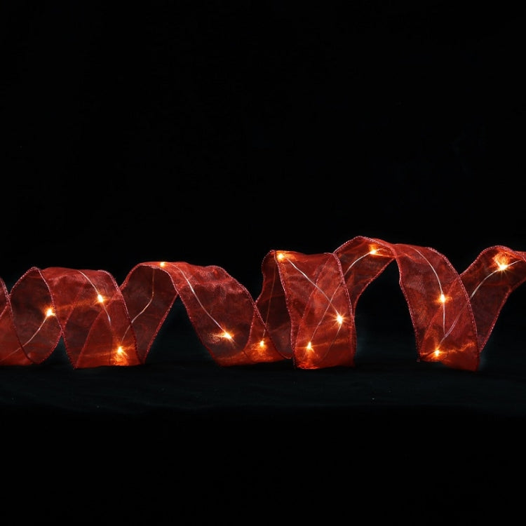 Christmas Ornament Double Light Board Yarn Ribbon String Lights, Specification: