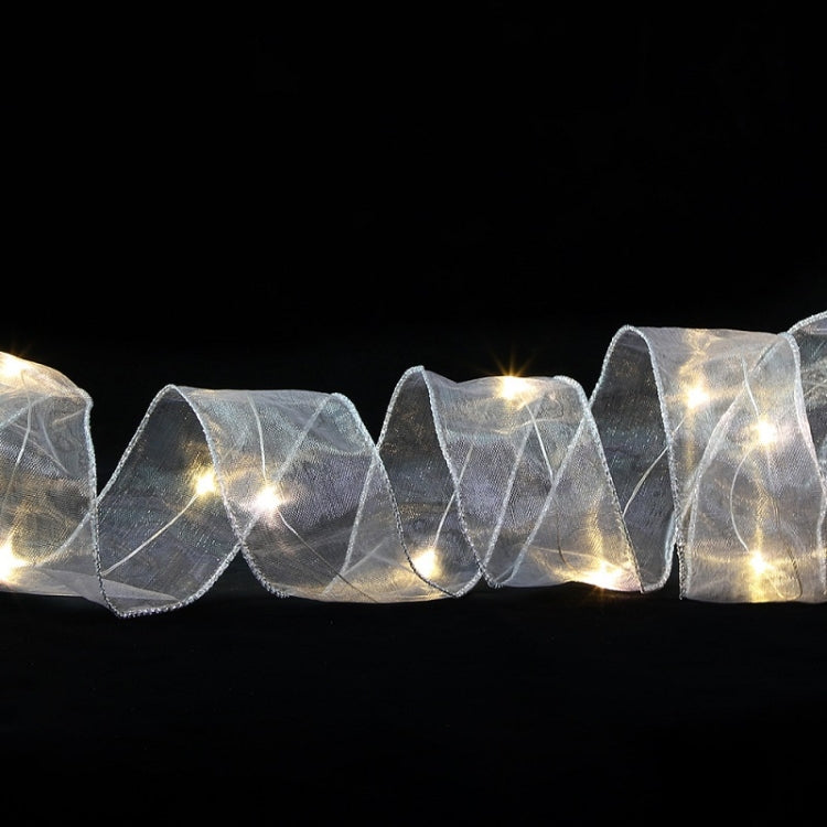 Christmas Ornament Double Light Board Yarn Ribbon String Lights, Specification:
