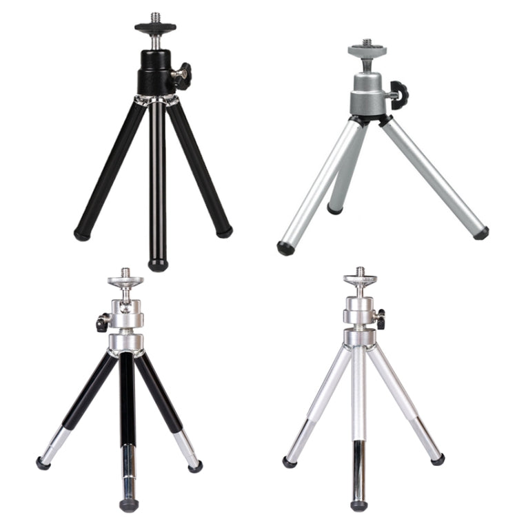 2PCS Projector Phone Stand Desktop Portable Telescopic Mini Metal Tripod, Style: 2 Sections (Black)