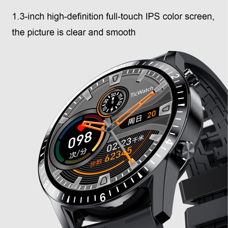I9 1.3 Inch Heart Rate/Blood Pressure/Blood Oxygen Monitoring Watch, Color: Black Leather