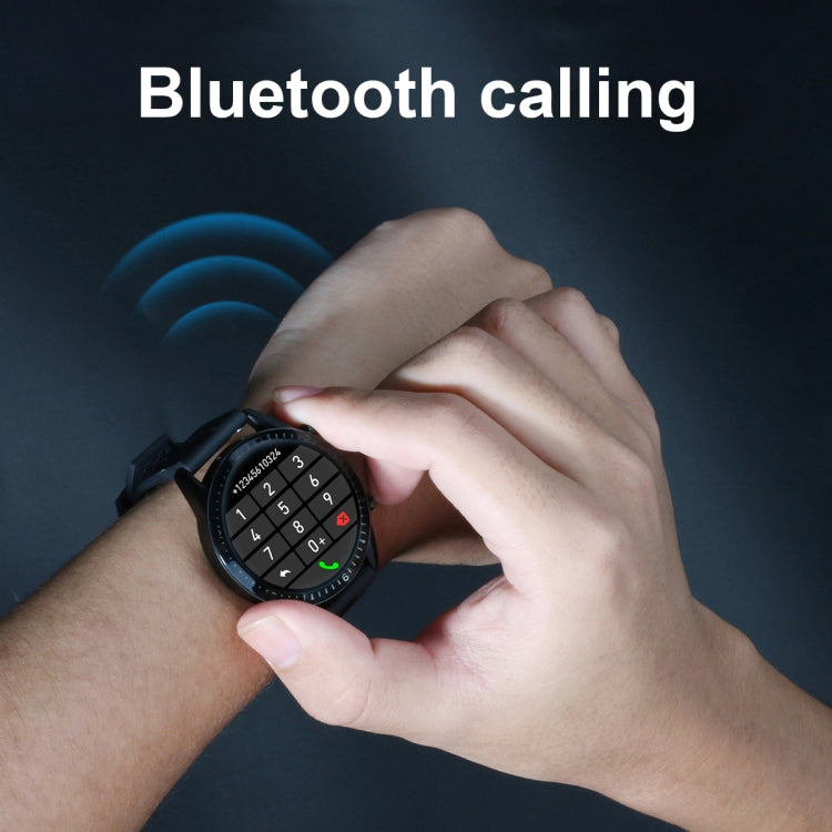 I9 1.3 Inch Heart Rate/Blood Pressure/Blood Oxygen Monitoring Watch, Color: Black Leather