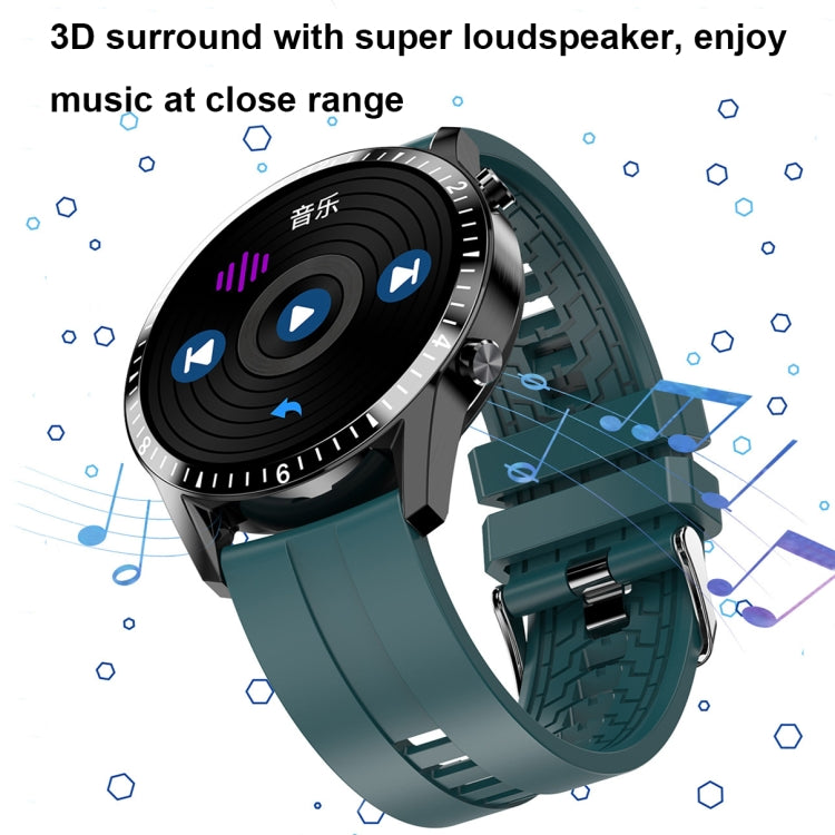I9 1.3 Inch Heart Rate/Blood Pressure/Blood Oxygen Monitoring Watch, Color: Black Leather