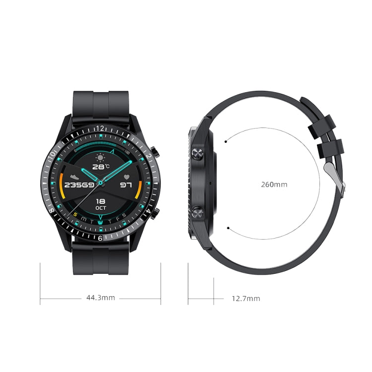 I9 1.3 Inch Heart Rate/Blood Pressure/Blood Oxygen Monitoring Watch, Color: Silver Steel