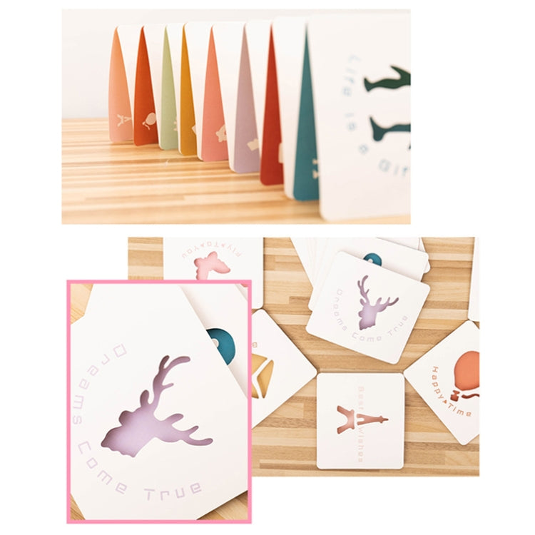 100 PCS Cute Hollow Cartoon Greeting Card