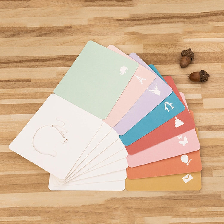 100 PCS Cute Hollow Cartoon Greeting Card