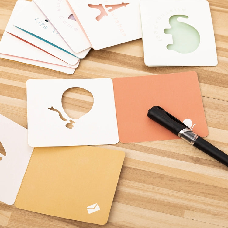 100 PCS Cute Hollow Cartoon Greeting Card