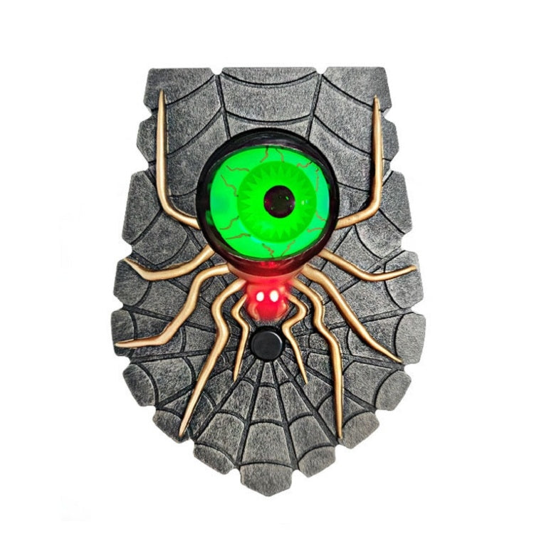 Halloween One-eyed Doorbell Glowing Horror Sound Decoration Pendant Green Eye Spider