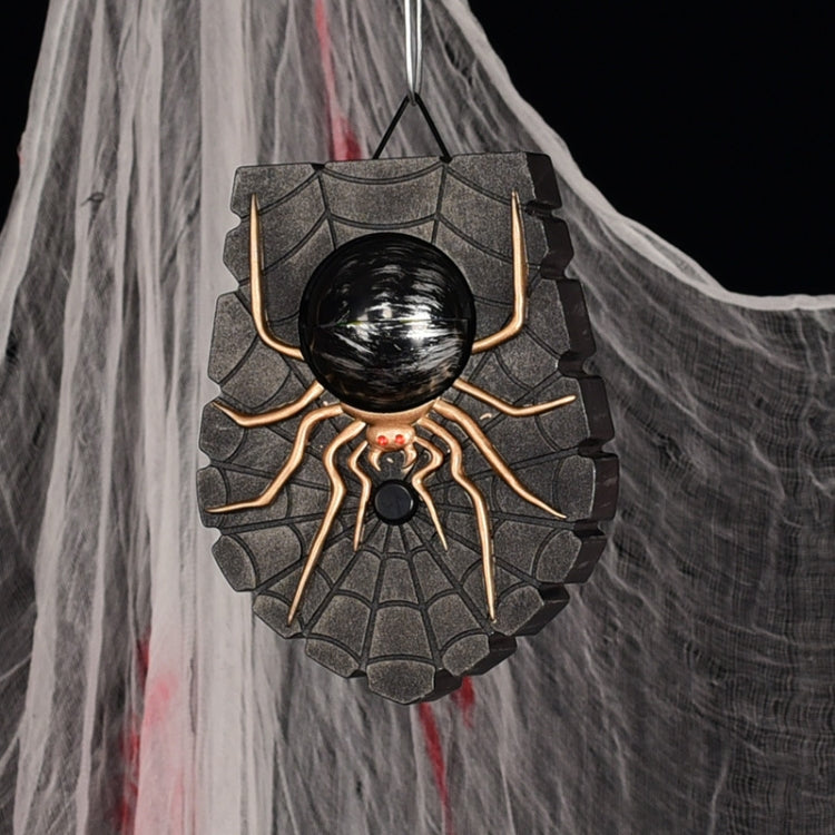 Halloween One-eyed Doorbell Glowing Horror Sound Decoration Pendant Green Eye Spider