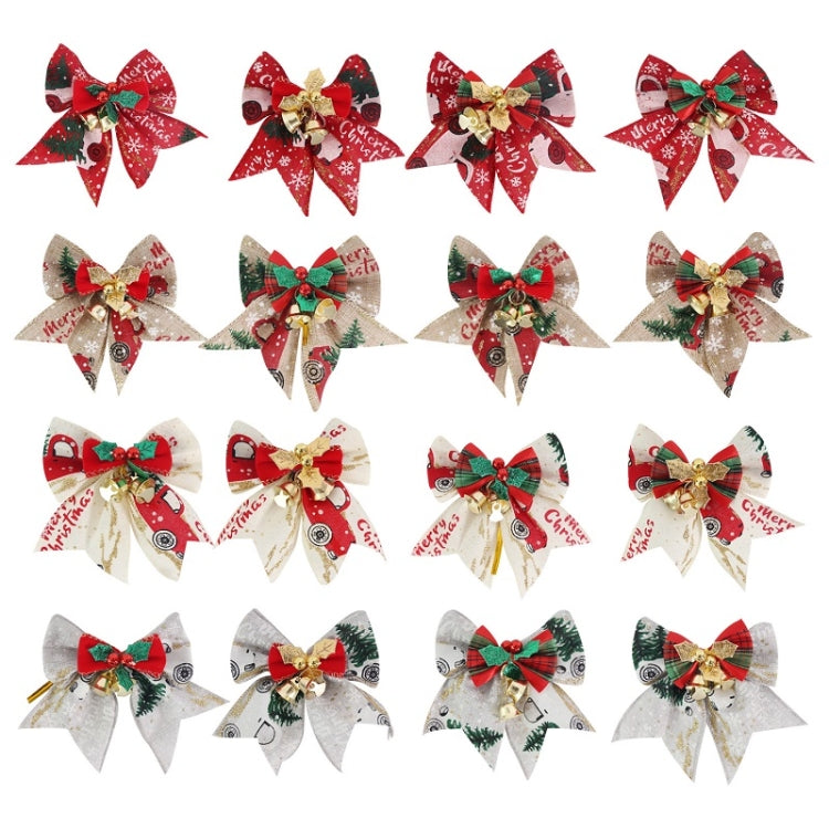 5 PCS Mini Christmas Tree Bow Bell Pendant Gift Box Decoration