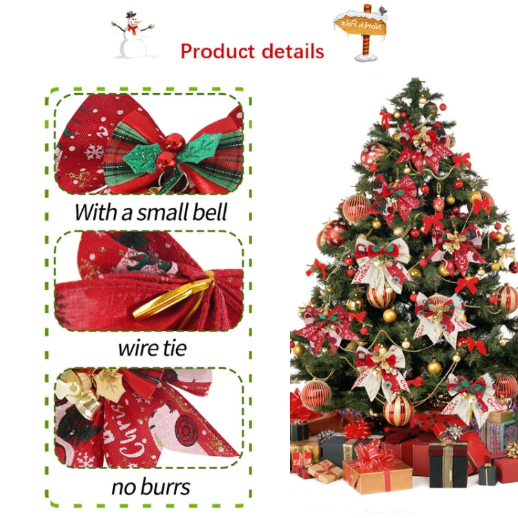5 PCS Mini Christmas Tree Bow Bell Pendant Gift Box Decoration