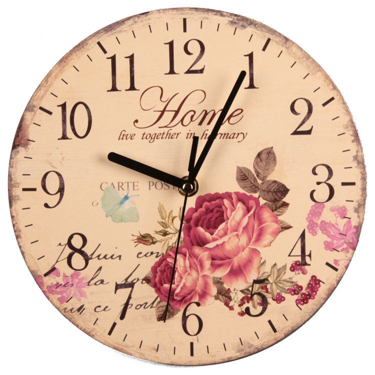 Retro Wood Decoration Hanging Clock