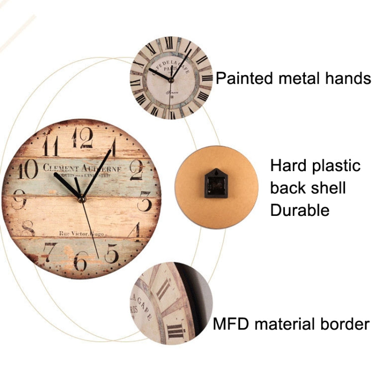 Retro Wood Decoration Hanging Clock