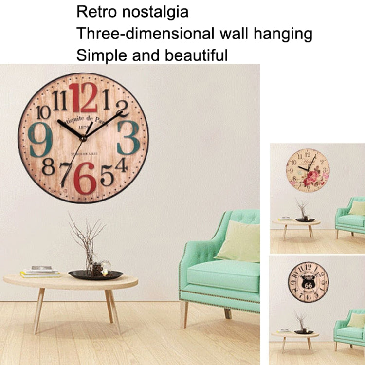 Retro Wood Decoration Hanging Clock