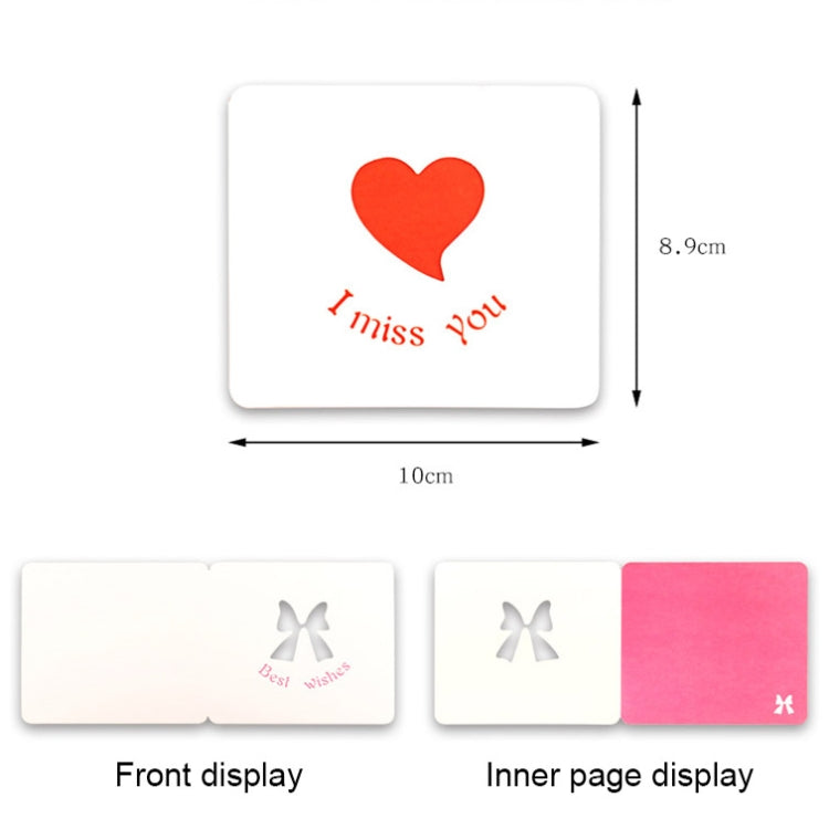 100 PCS Hollow Cartoon Greeting Card