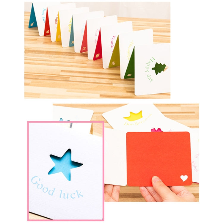 100 PCS Hollow Cartoon Greeting Card