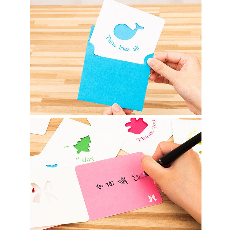 100 PCS Hollow Cartoon Greeting Card