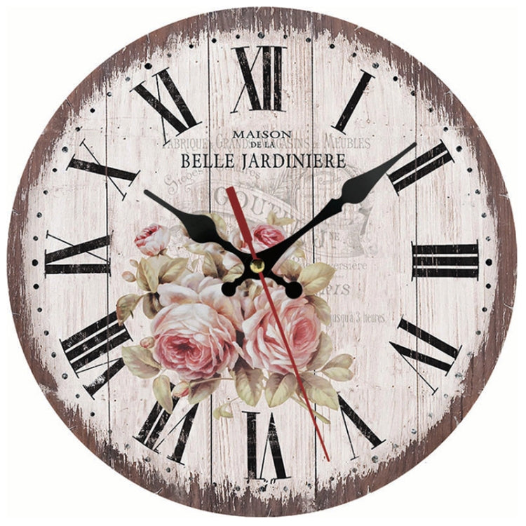 Wooden Living Room Bedroom Decorative Circular Hanging Clock