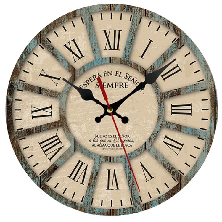 Wooden Living Room Bedroom Decorative Circular Hanging Clock