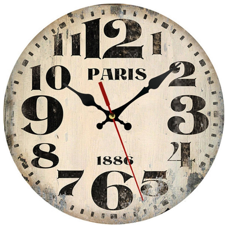 Wooden Living Room Bedroom Decorative Circular Hanging Clock