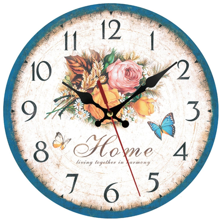 Wooden Living Room Bedroom Decorative Circular Hanging Clock
