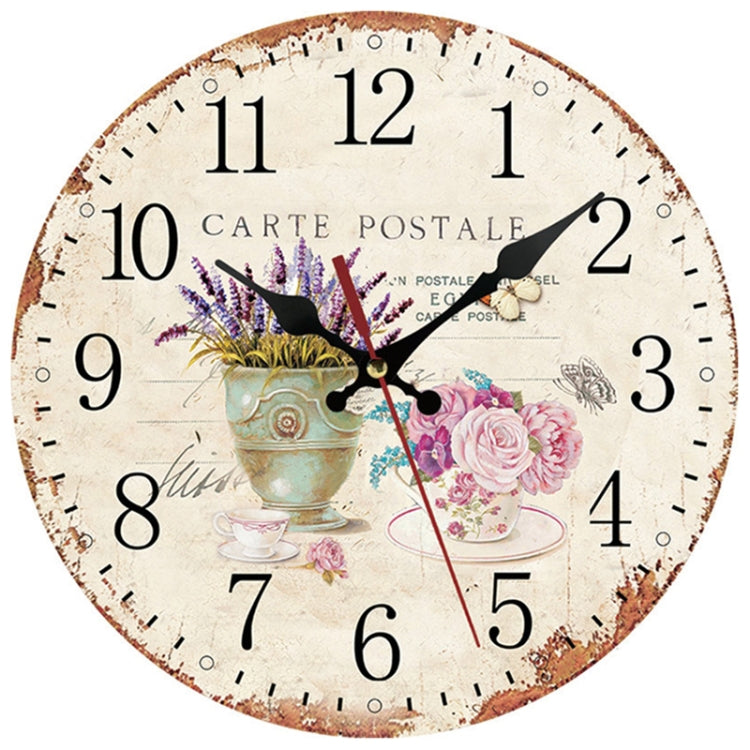 Wooden Living Room Bedroom Decorative Circular Hanging Clock