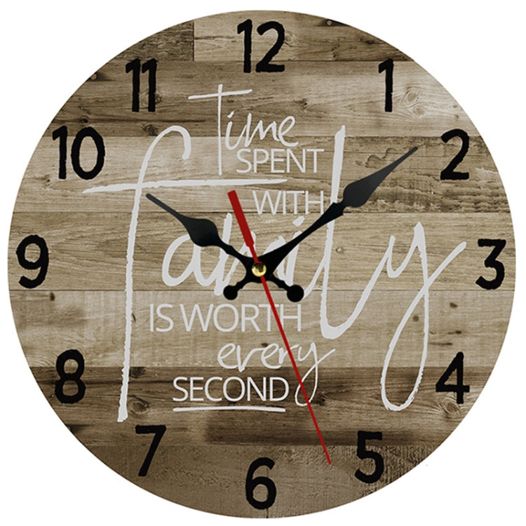 Wooden Living Room Bedroom Decorative Circular Hanging Clock