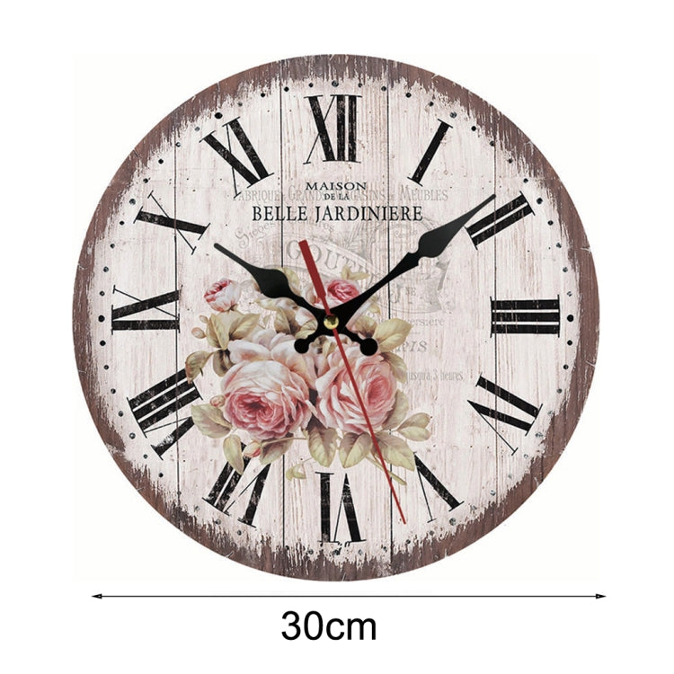 Wooden Living Room Bedroom Decorative Circular Hanging Clock