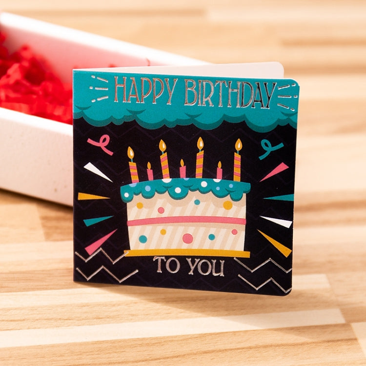 100 PCS Square Bronzing Color Print Thanks Greeting Cards