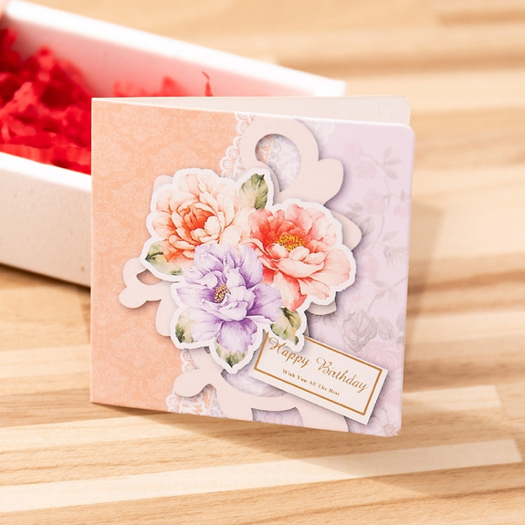 100 PCS Square Bronzing Color Print Thanks Greeting Cards