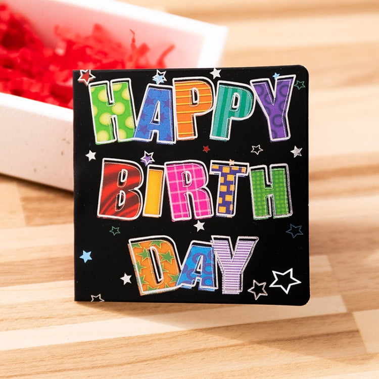 100 PCS Square Bronzing Color Print Thanks Greeting Cards