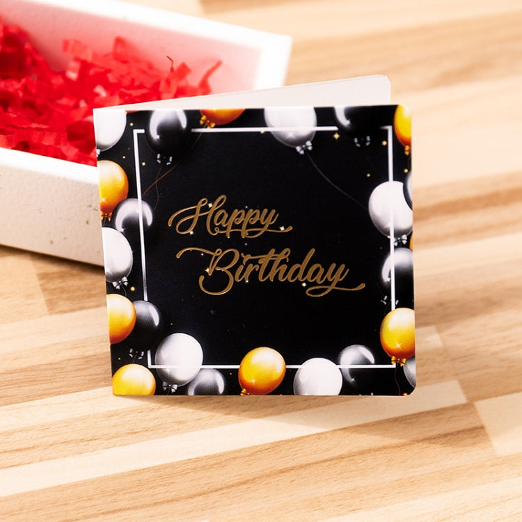 100 PCS Square Bronzing Color Print Thanks Greeting Cards