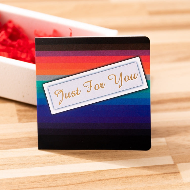 100 PCS Square Bronzing Color Print Thanks Greeting Cards