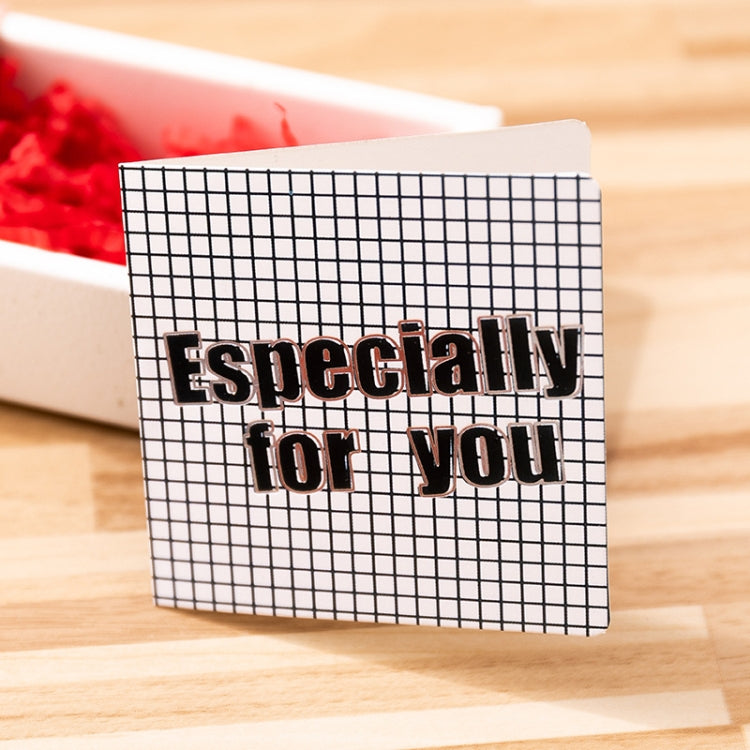 100 PCS Square Bronzing Color Print Thanks Greeting Cards