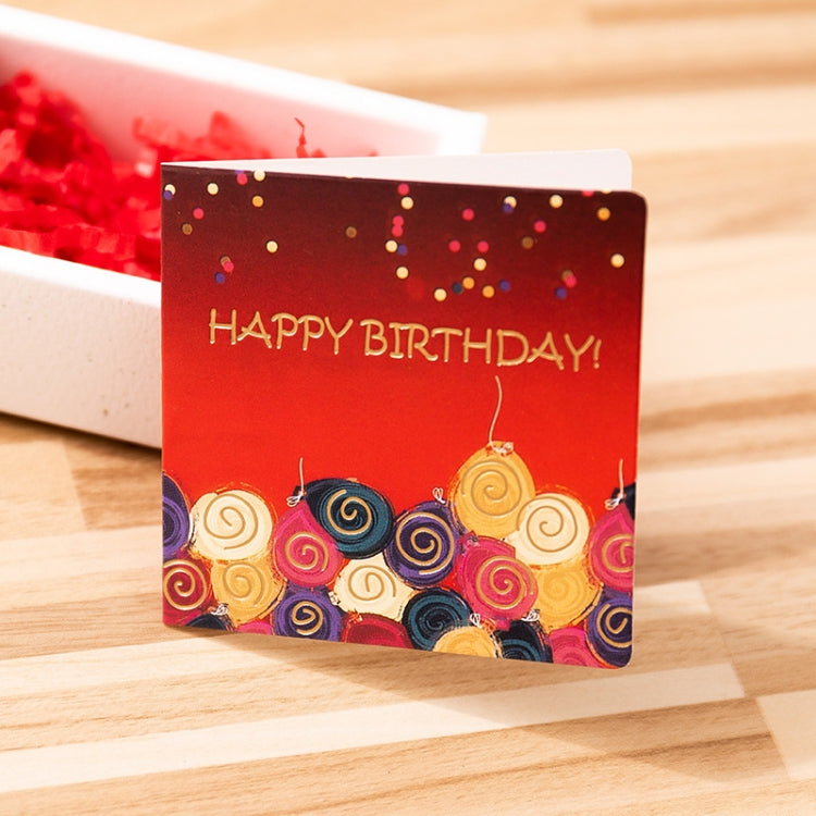 100 PCS Square Bronzing Color Print Thanks Greeting Cards