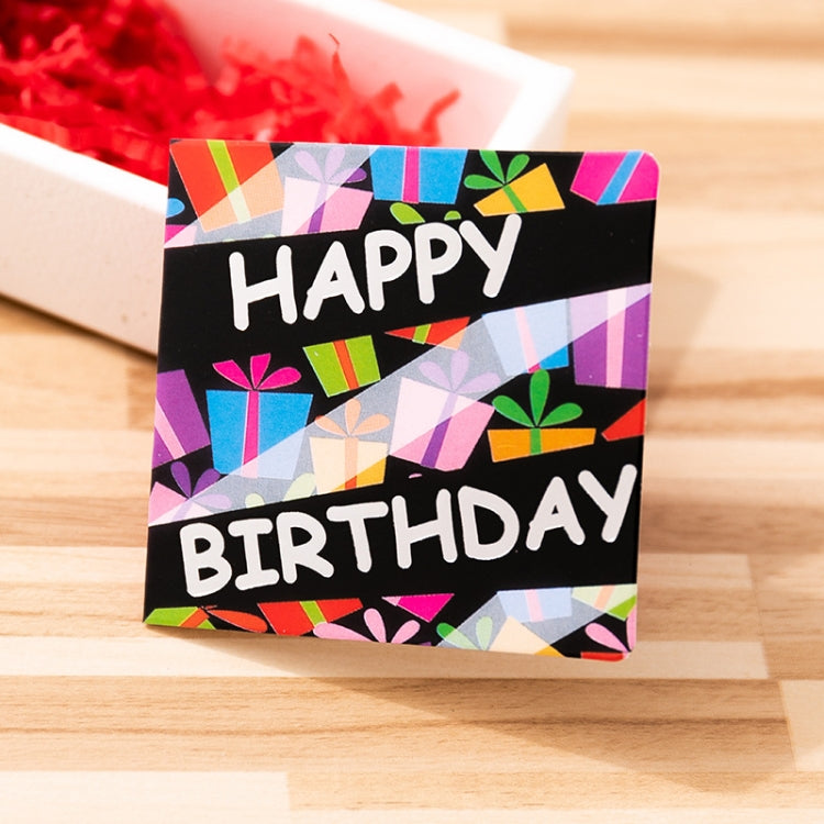 100 PCS Square Bronzing Color Print Thanks Greeting Cards