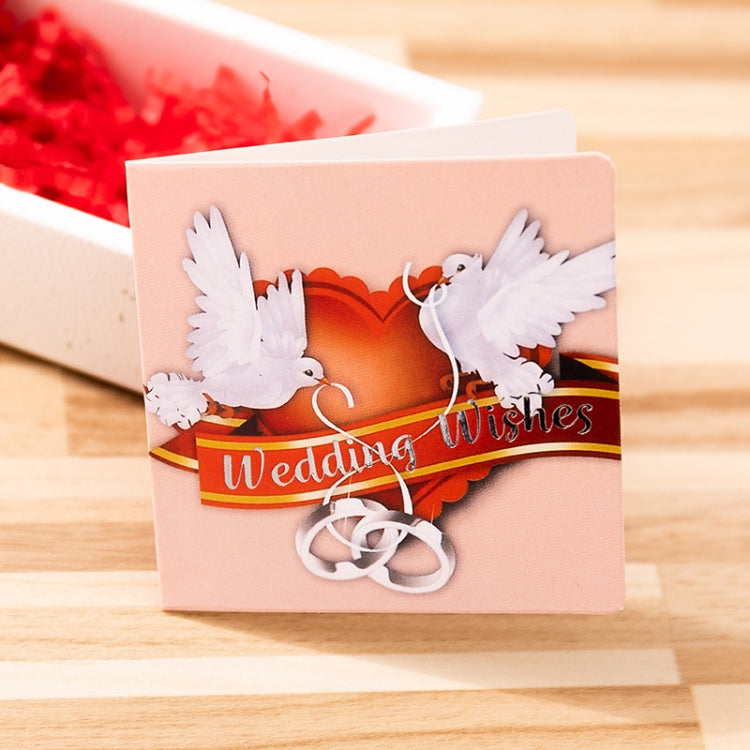 100 PCS Square Bronzing Color Print Thanks Greeting Cards