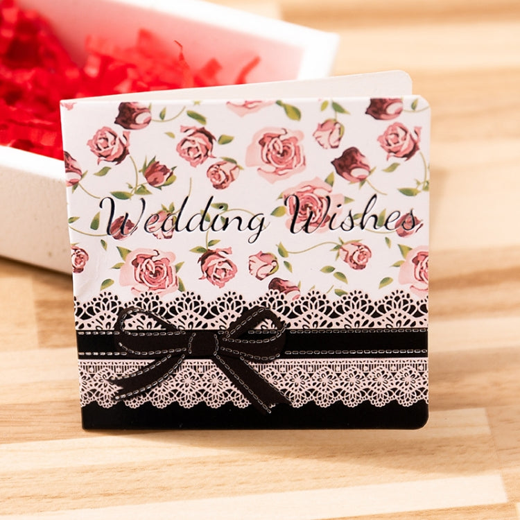 100 PCS Square Bronzing Color Print Thanks Greeting Cards